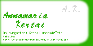 annamaria kertai business card